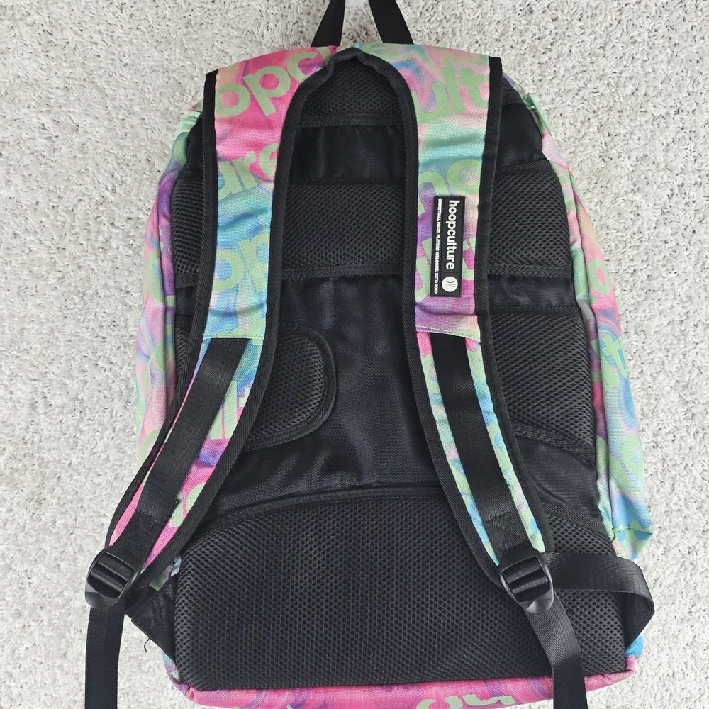 Hoop Culture Backpack Fresh Culture  Basketball Tye Dye All Over Print Blue Pink